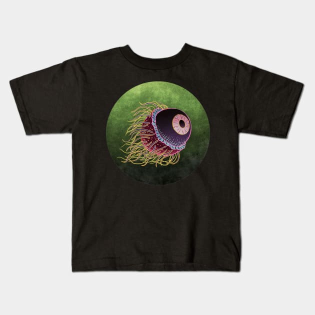 Jelly Eye (green) Kids T-Shirt by Antoine Doré